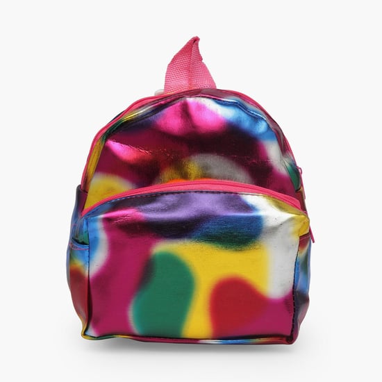 STOLN Girls Metallic Zip-Closure Backpack