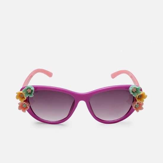 STOLN Girls Floral Applique Sunglasses Pink