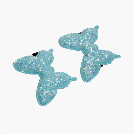 STOLN Girls Sequinned Butterfly Accent Alligator Clips - Set of 2