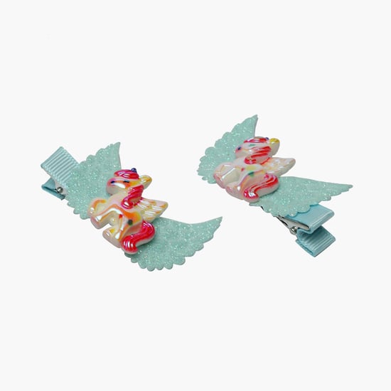 STOLN Girls Unicorn Embellished Hair Clips- Set of 2