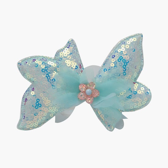 STOLN Girls Sequinned Bow Accent Alligator Clip