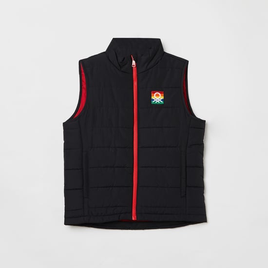 UNITED COLORS OF BENETTON Boys Solid Puffed Sleeveless Jacket