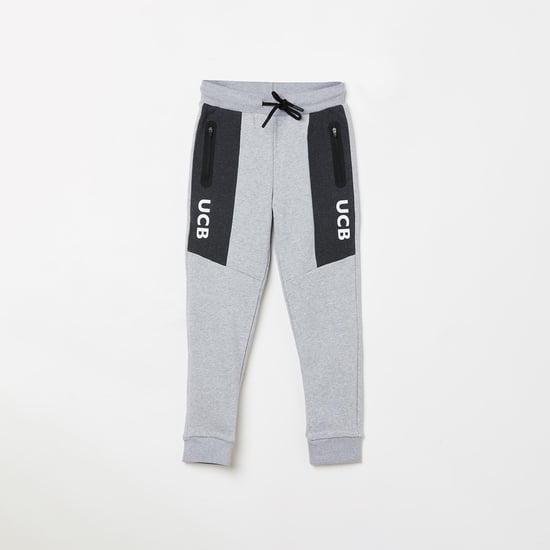 UNITED COLORS OF BENETTON Boys Printed Panelled Drawstring Joggers