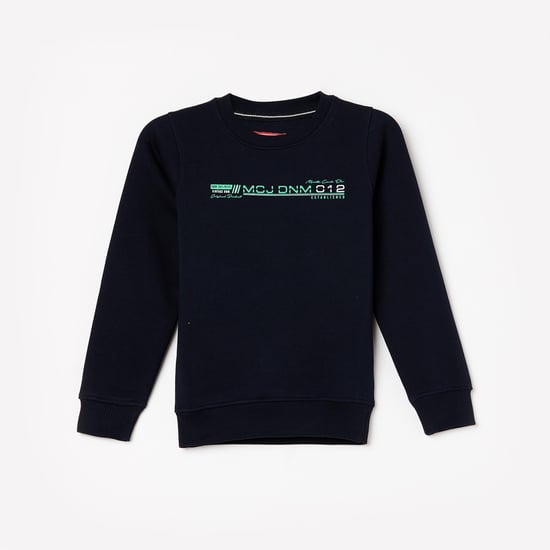 MONTE CARLO Boys Typographic Print Full Sleeves Sweatshirt