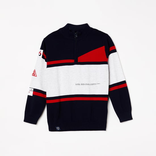 MONTE CARLO Boys Colourblock Full Sleeves Sweater