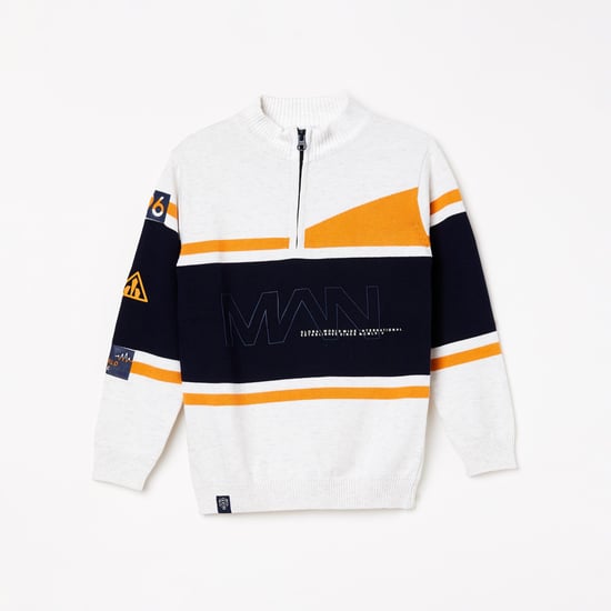MONTE CARLO Boys Colourblock Full Sleeves Sweater