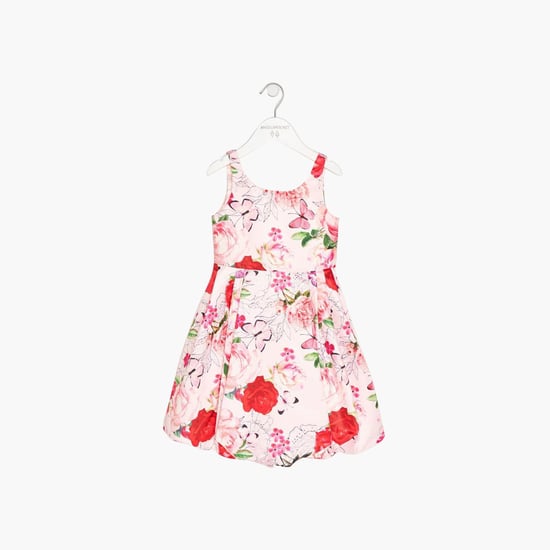 ANGEL & ROCKET Girls Floral Print Fit & Flare Dress