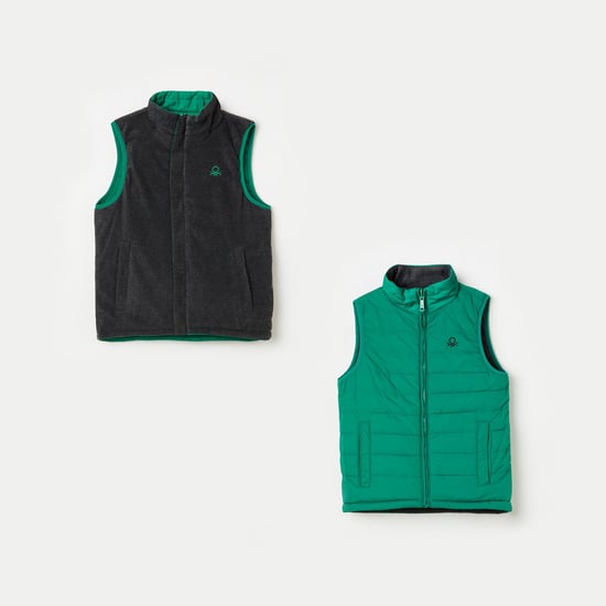 UNITED COLORS OF BENETTON Boys Reversible Padded Gilet Jacket