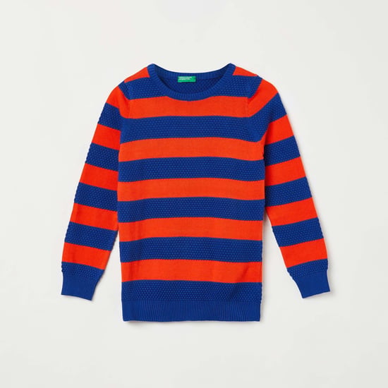 UNITED COLORS OF BENETTON Boys Striped Full Sleeves Sweater