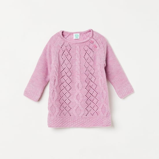 FS MINI KLUB Girls Pointelle Knit Sweater