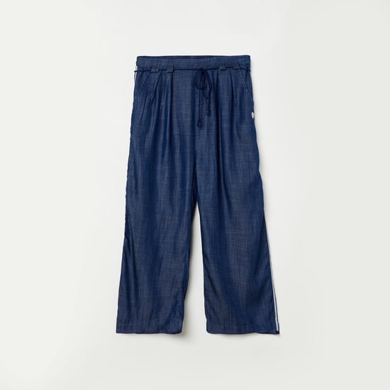 PEPE JEANS Girls Solid Elasticated Flared Pants