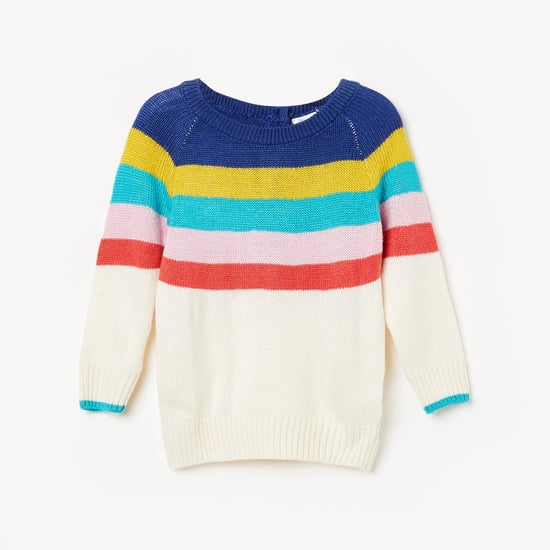 FS MINI KLUB Girls Textured Full Sleeves Sweater
