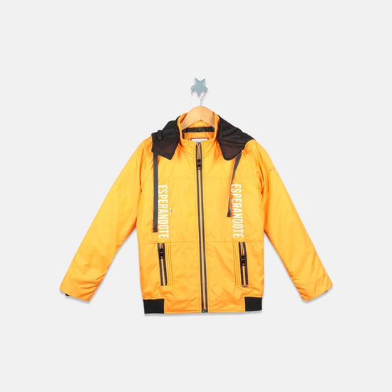 MONTE CARLO Boys Printed Full Sleeves Hooded Jacket
