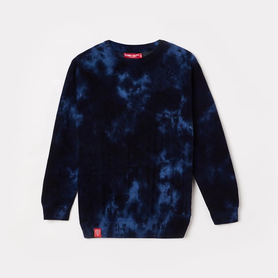 MONTE CARLO Boys Patterned Full Sleeves Sweater