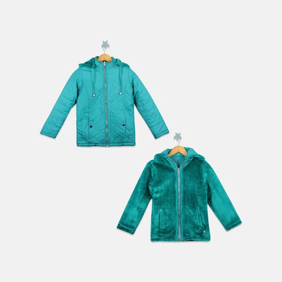 MONTE CARLO Boys Hooded Reversible Jacket- Pack of 2