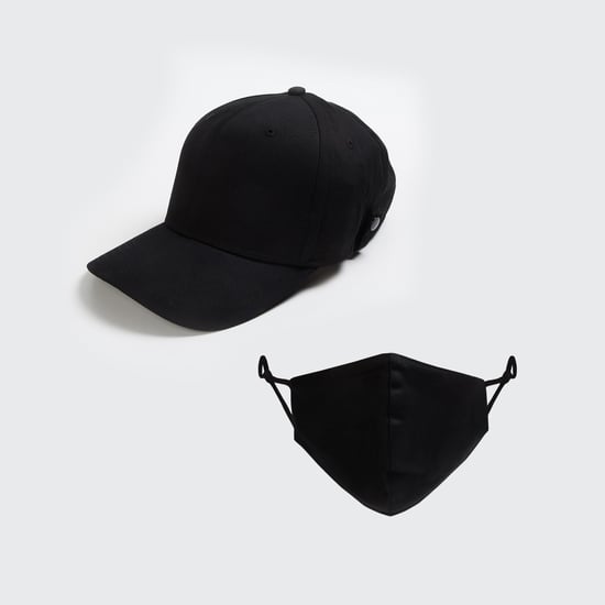 FREE AUTHORITY Men Solid Cap with Face Mask
