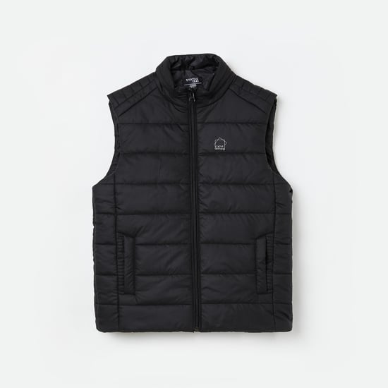STATUS QUO Boys Solid Padded Gilet Jacket