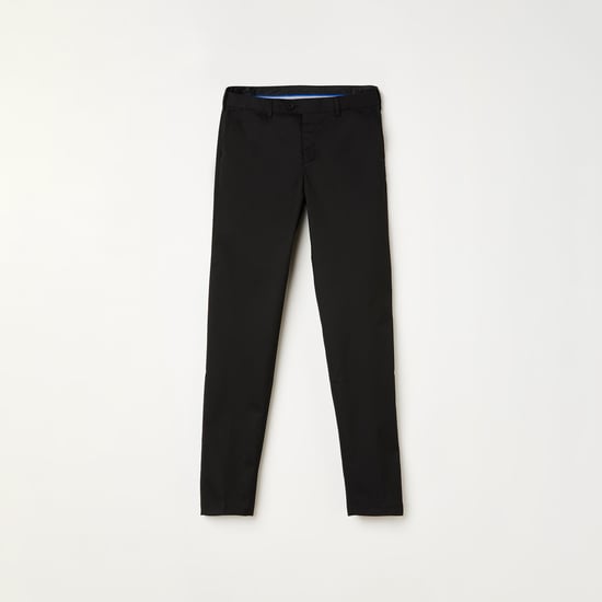 FAME FOREVER KIDS Boys Solid Flat-Front Slim Fit Trousers