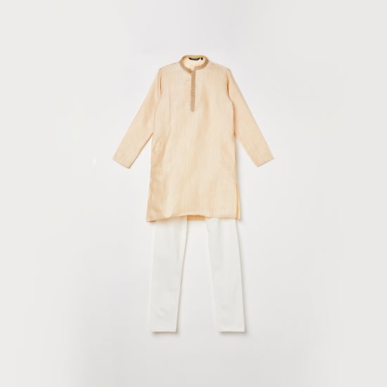 MELANGE Boys Textured Kurta with Pyjamas