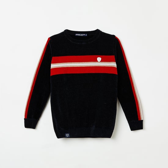 MONTE CARLO Boys Textured Colourblock Sweater