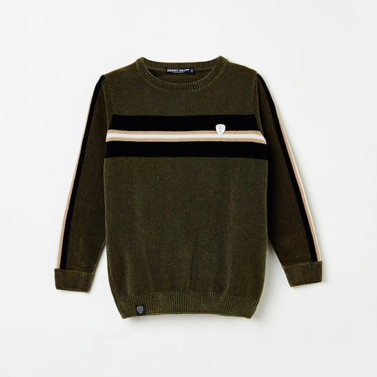 MONTE CARLO Boys Textured Colourblock Sweater