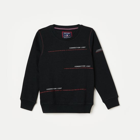 MONTE CARLO Boys Printed Full Sleeves Sweatshirt