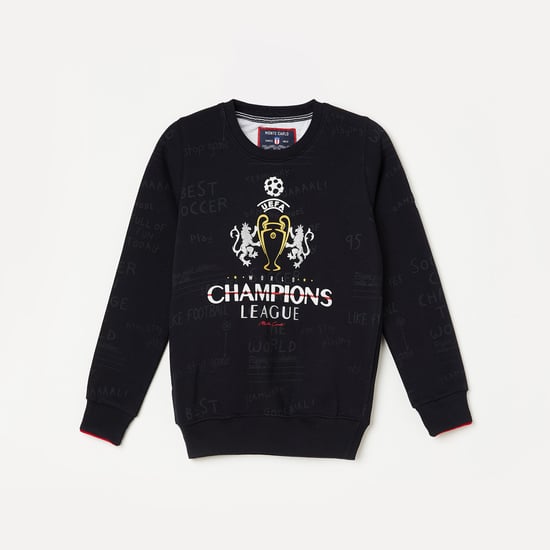MONTE CARLO Boys Champions League Print Sweatshirt