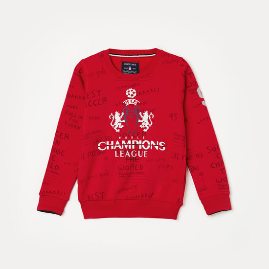 MONTE CARLO Boys Champions League Print Sweatshirt
