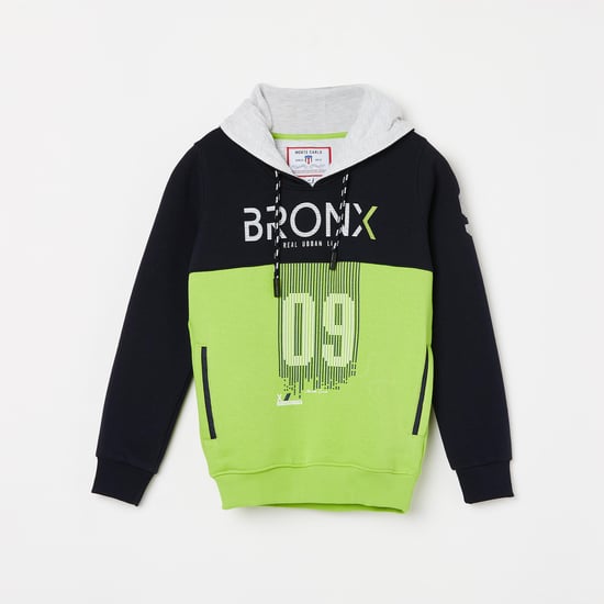 MONTE CARLO Boys Printed Hooded Sweatshirt