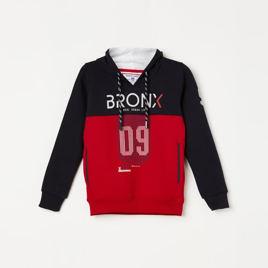 MONTE CARLO Boys Printed Hooded Sweatshirt