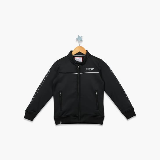 MONTE CARLO Boys Printed Zip-Front Sweatshirt