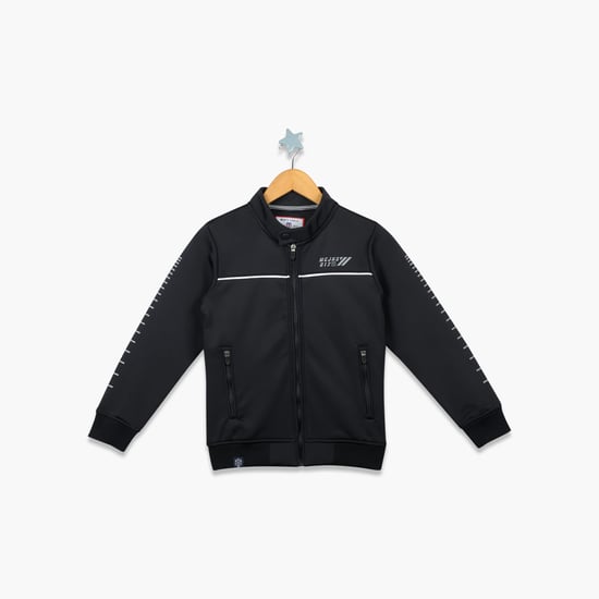 MONTE CARLO Boys Printed Zip-Front Sweatshirt