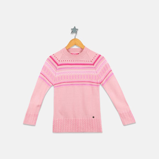 MONTE CARLO Girls Jacquard Pattern Sweater