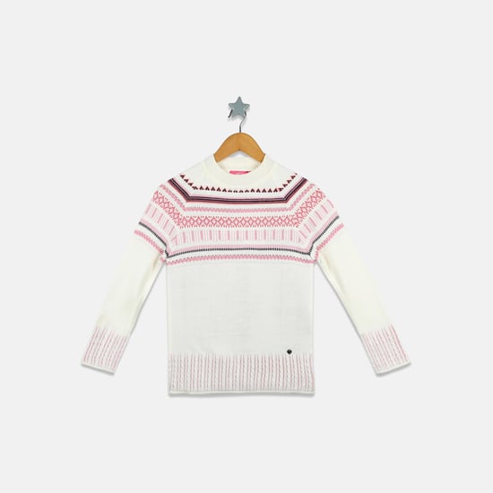 MONTE CARLO Girls Jacquard Pattern Sweater