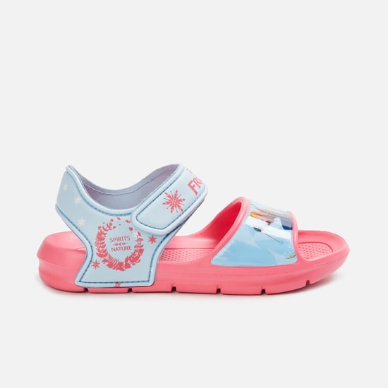 FAME FOREVER Girls Printed Velcro-Strap Sandals
