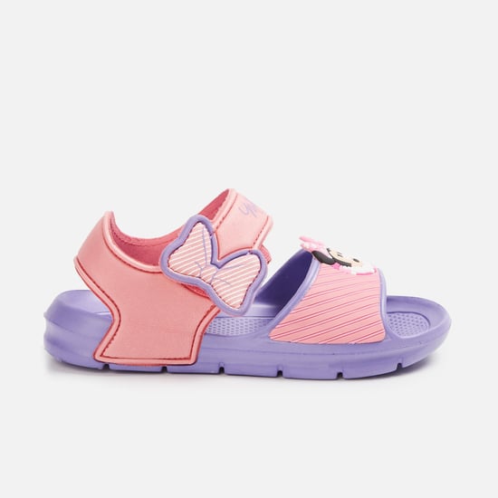 FAME FOREVER Girls Appliqued Velcro-Strap Sandals