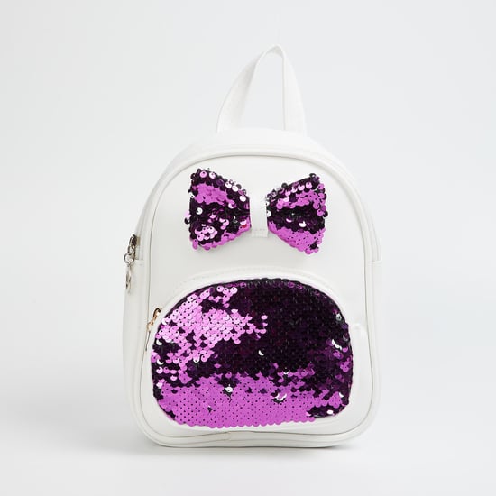 GINGER Girls Appliqued Zip-Closure Backpack