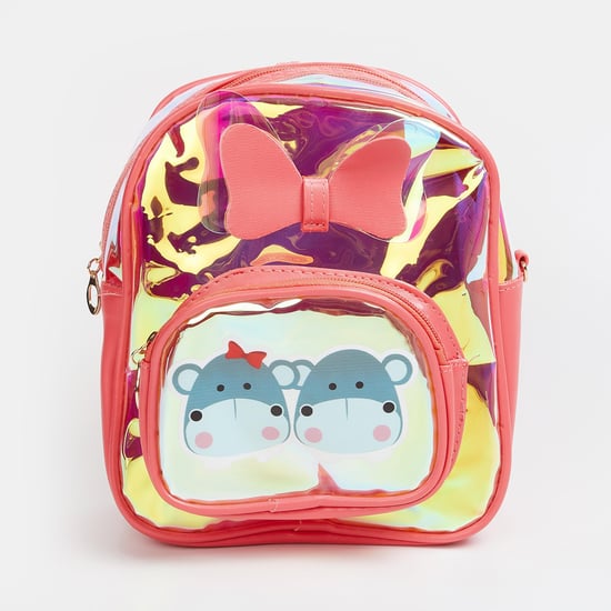 GINGER Girls Printed Zip-Closure Backpack