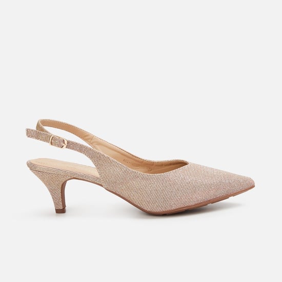 GINGER Women Glittered Slingback Heels