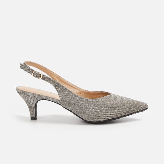 GINGER Women Glittered Slingback Heels