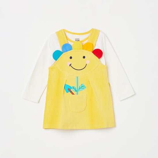 FS MINI CLUB Girls Printed Full Sleeves Knit Set