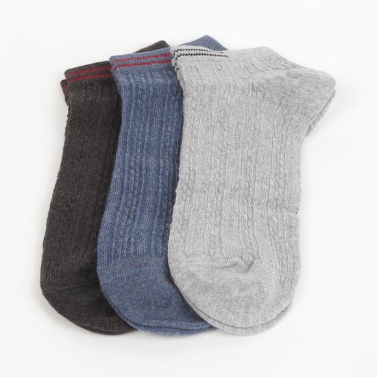 CODE Men Textured Socks - Pack of 3