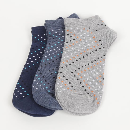 CODE Men Dot Patterned Socks- Pack of 3