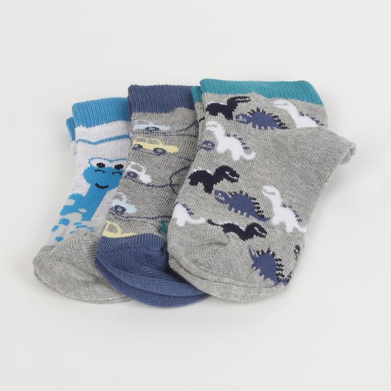 FAME FOREVER Boys Textured Socks- Pack of 3