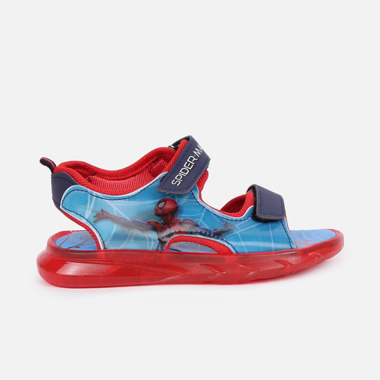 FAME FOREVER Boys Spiderman Print Velcro-Strap Sandals