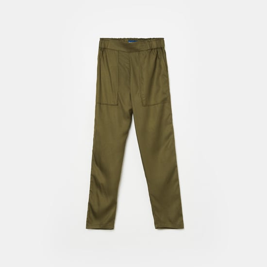 FAME FOREVER Girls Solid Elasticated Trousers