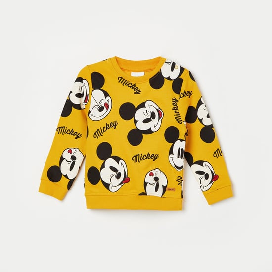 JUNIORS Boys Mickey Mouse Print Full Sleeves Sweatshirt