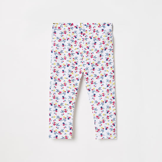 JUNIORS Girls Floral Printed Elasticated Leggings