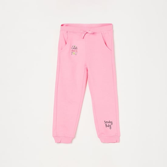 JUNIORS Girls Textured Elasticated Track Pants