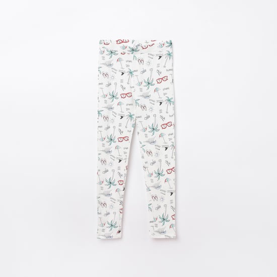 FAME FOREVER YOUNG Girls Printed Elasticated Leggings
